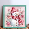 thumbnail image 2 of Hilo Algodón Ecológico Bordado Punto Cruz Con Muñeco Nieve 11CT 40x40cm Rosa, 2 of 9