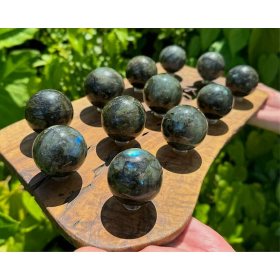 Labradorite Crystal Sphere LARGE 1.75 - 2" Sphere (A Quality Labradorite Sphere)