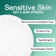 thumbnail image 4 of Swisspers Premium Exfoliating 100% Pure Chlorine Free Cotton Rounds, Dermatologist Tested, Soft, Absorbent, Dual-Sided, Gentle Natural Exfoliation, Sensitive Skin Safe, Vegan, Cruelty-Free, 80 Pads, 4 of 10