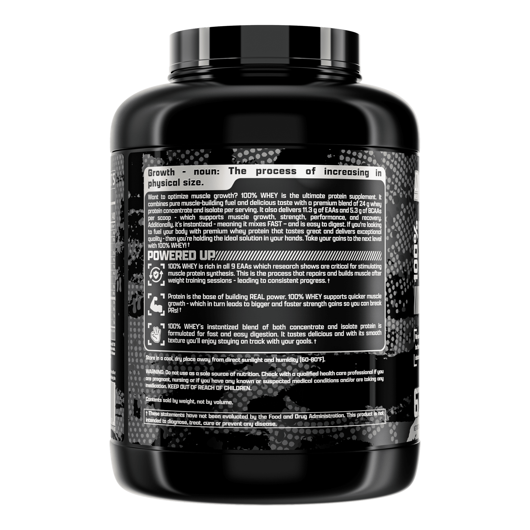 Nutrex Research 100% Whey Protein Powder Concentrate and Isolate Vanilla 5lb