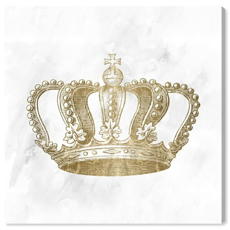 Runway Avenue Fantasy and Sci-Fi Wall Art Canvas Prints 'Gold Crown' Fairy Tales - Gold, White