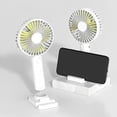 thumbnail image 4 of Monstrate Mini ventilador de refrigeración portátil de verano, enfriador de aire portátil ajustable para clima cálido, soporte para teléfono Accesorios para electrodomésticos Blanco, 4 of 6
