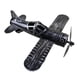 thumbnail image 3 of Avión de combate de doble ala de simulación, modelo de avión fundido a presión, regalo de Año Nuevo para niños, juguetes Negro, 3 of 9