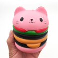 thumbnail image 1 of Juguetes para apretar de color rosa Hamburger Mega Cat Slow Rise Toys Anti - Stress Kitten, 1 of 4