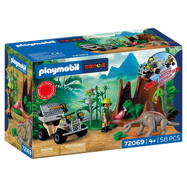 Juguete Playmobil Escondite de Dinosaurios con cuatrimoto y bebé T-Rex