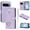 Purple, variant on ELEHOLD Shock-Absorbent 3D Bling Diamond Pearl Decoration PU Leather Wallet Cell Phone Case with Wrist Strap for Google Pixel 10 /10 Pro, Purple