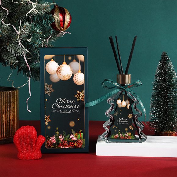 Clearance Christmas Tree Christmas Decorations Fir Diffuser, Reed Diffuser - Home Fragrance Diffuser Set Includes Reed Diffuser Sticks, Fragrance Oil, and Glass Bottle Oil Diffuser