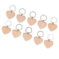 thumbnail image 4 of 10 Uds Llavero Colgante de Madera en Forma de Corazón Llavero Decoración Llavero sin Terminar para Decoración de Bricolaje EOTVIA NO, 4 of 4