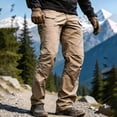 thumbnail image 6 of Men Multi Pocket Cargo Pants Stretch Straight Leg Water Repellent Travel Pants, 6 of 10