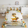 thumbnail image 1 of Erosebridal Kawaii Duck Bedding King Comforter Set, Yellow Down Comforter, Rustic Flower Decor, Reversible 3-Piece, 1 of 8
