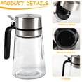 thumbnail image 2 of Pethiy No-Drip Glass Honey Dispenser 400ml, Stainless Steel Syrup Bottle for Coffee Bar Accessories, Reusable Condiment Container, 2 of 7