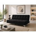 thumbnail image 1 of Sofá Cama Reclinable EL BAZAR STORE Vegas Lino Negro Moderno abotonado 3 Posiciones, 1 of 6