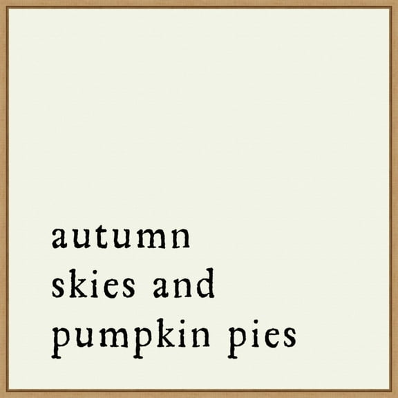 Amanti Art Autumn Skies Pumpkin Pies Framed Canvas Wall Art Print