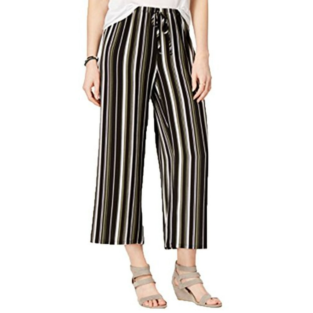 Ultra Flirt Ultra Flirt Juniors' Cropped WideLeg Pants (Black Deep