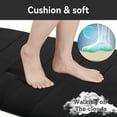 thumbnail image 3 of Semfri 3 Pcs Memory Foam Bathroom Mat Set Bathroom Rug Set Non Slip Absorbent Toilet Mat Set Comfortable Soft Machine Wash Thick Black, 3 of 7