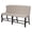 Beige, variant on Cappuccino Wood Counterheight Dining Bench Upholstered with Beige Linen Fabric