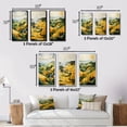 thumbnail image 4 of Designart "Yellow And Green Pastoral Bold horizon VIII" Countryside Framed Wall Art Set Of 3 - Yellow Countryside Frame Gallery Wall Set For Home Decor, 4 of 7