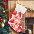 thumbnail image 5 of Coolnut Strawberry Christmas Stocking Personalized Large Candy Stocking, Xmas Stockings Decoration Hanging Gift for Family Holiday Party Ornaments Decor Fireplace, 5 of 7