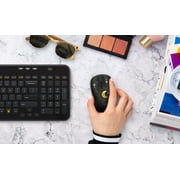 Logitech ماوس لاسلكي مدمج، 2.4 جيجا هرتز مع جهاز استقبال USB، تتبع بصري، ليلة سحرية