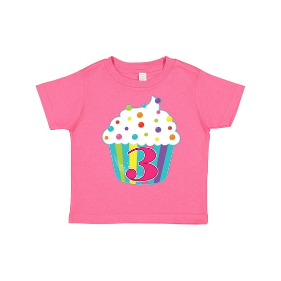 Inktastic 3rd Birthday Cupcake Boys or Girls Toddler T-Shirt