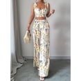 thumbnail image 5 of Women's 2 Piece Set Outfits - Camisole Top & Wide Leg Pants White S, 5 of 8
