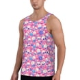 thumbnail image 2 of KLL Skull Blue Flower Print Men's Muscle Gym Workout Stringer Tank Tops Bodybuilding Fitness T-Shirts Tank Tops Men-X-Large, 2 of 7
