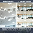 thumbnail image 3 of Luxrite 2x2 FT LED Panel Lights 25/30/35W, 3CCT 3500K/4000K/5000K, 2750/3300/3850LM, Dimmable 110-277V DLC UL 4 Pack, 3 of 7