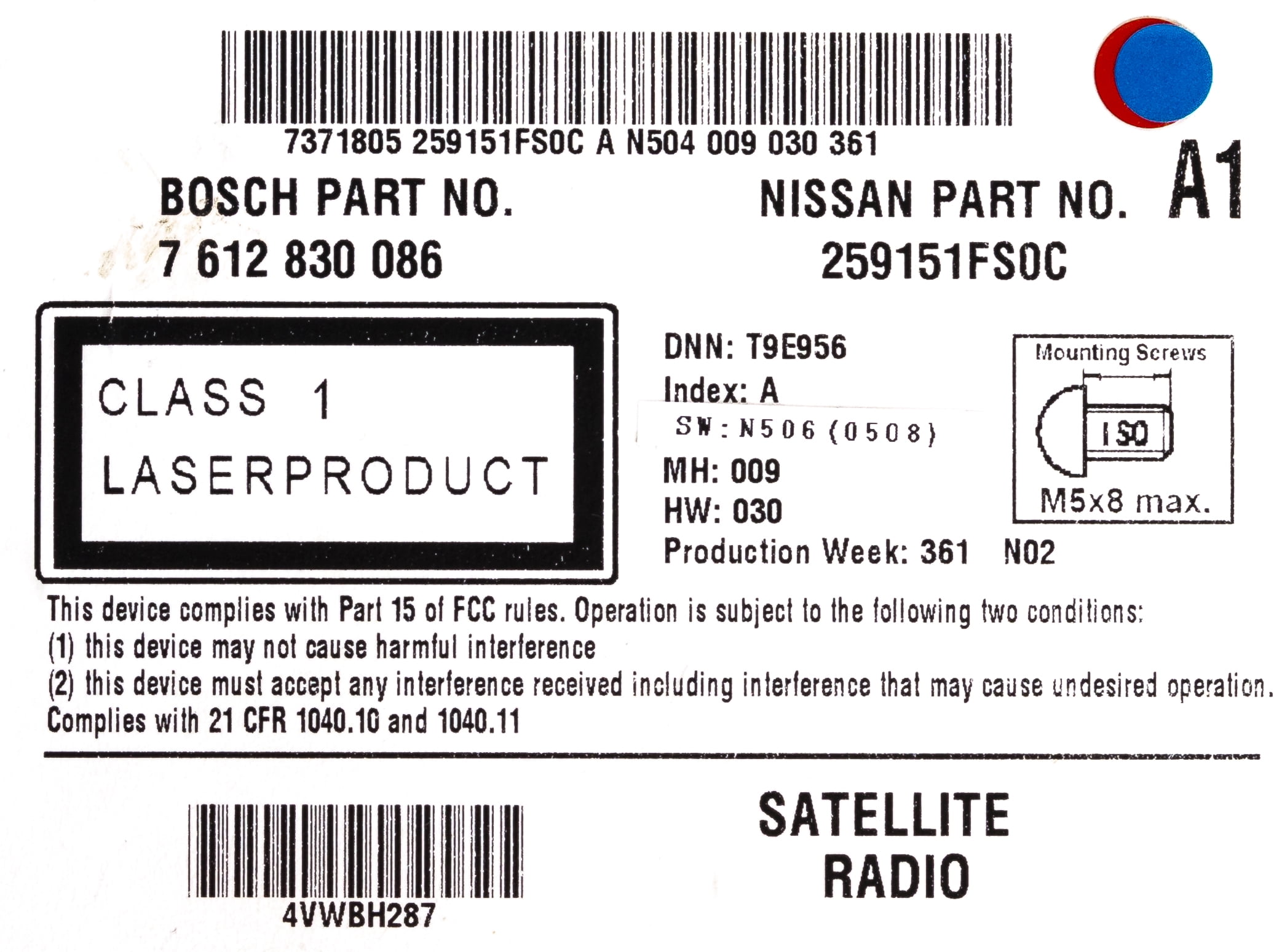 Restored 2012-14 Nissan Cube AM FM Radio CD Navigation 5" Display Model Number 259151FS0C (Refurbished)