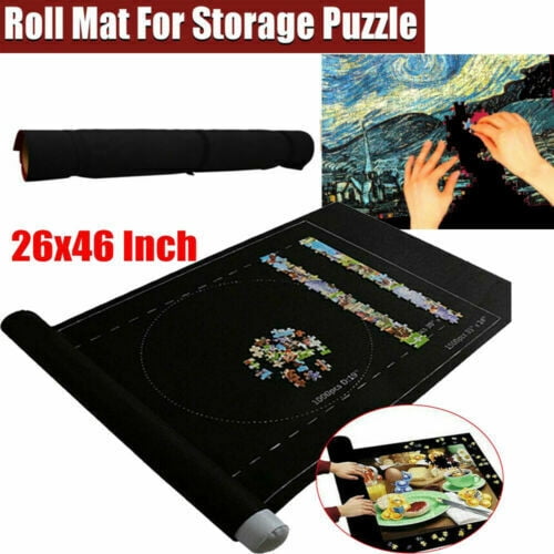 Jigsaw Puzzle Felt Storage Mat Roll Up Puzzle Storage Up To 1500 Pieces Game BK* 