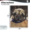 thumbnail image 4 of Stupell Industries Rustic Lodge Pug Soulful Portrait White Framed Giclee Art, 24 x 30, by George Dyachenko, 4 of 8