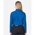 thumbnail image 3 of Devon & Jones DG505W Women's CrownLux Performance Spencer Poplin Dress Shirt-French Blue Melange-S, 3 of 6