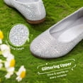 thumbnail image 2 of Zapatos de Vestir para Niña DREAM PAIRS Slip-On Plateados con Brillo Talla 13, 2 of 6