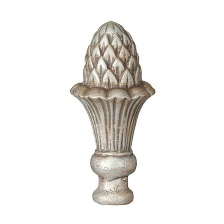 - Pineapple Style Large Lamp Finial, Nickel Finish By B&P Lamp