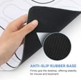 thumbnail image 6 of Mouse Pad Gaming Mousepad 31.5 x 11.8in Large Mouse Pad for Keyboard and Mouse with Anti-Slip Rubber Base, Keyboard Pad XL Mouse Mat for Home and Office（Black with White Topographic Line）, 6 of 14