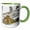 Green/White, variant on 3drose, New Zealand, South Island, Arrowsmith, Kea Birds-au02 Fno0446 - Fredrik Norrsell, 11oz Two-tone Red Mug
