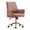 Pink, variant on Bananova Big and Tall Office Chair 380lbs, Mid-Back Corduroy Swivel Desk Chair with Gold Base, Wide Seat Computer Vanity Chair, Green