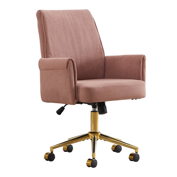 Ergonomic Mid-Back Office Chair with Lift & Striped Fabric
