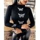thumbnail image 3 of Blusa de manga larga con tachuelas y estampado de mariposas, ropa Y2K, blusas de una pieza para mujer, conjuntos para mujer 2024, ropa femenina, camisetas, 3 of 4