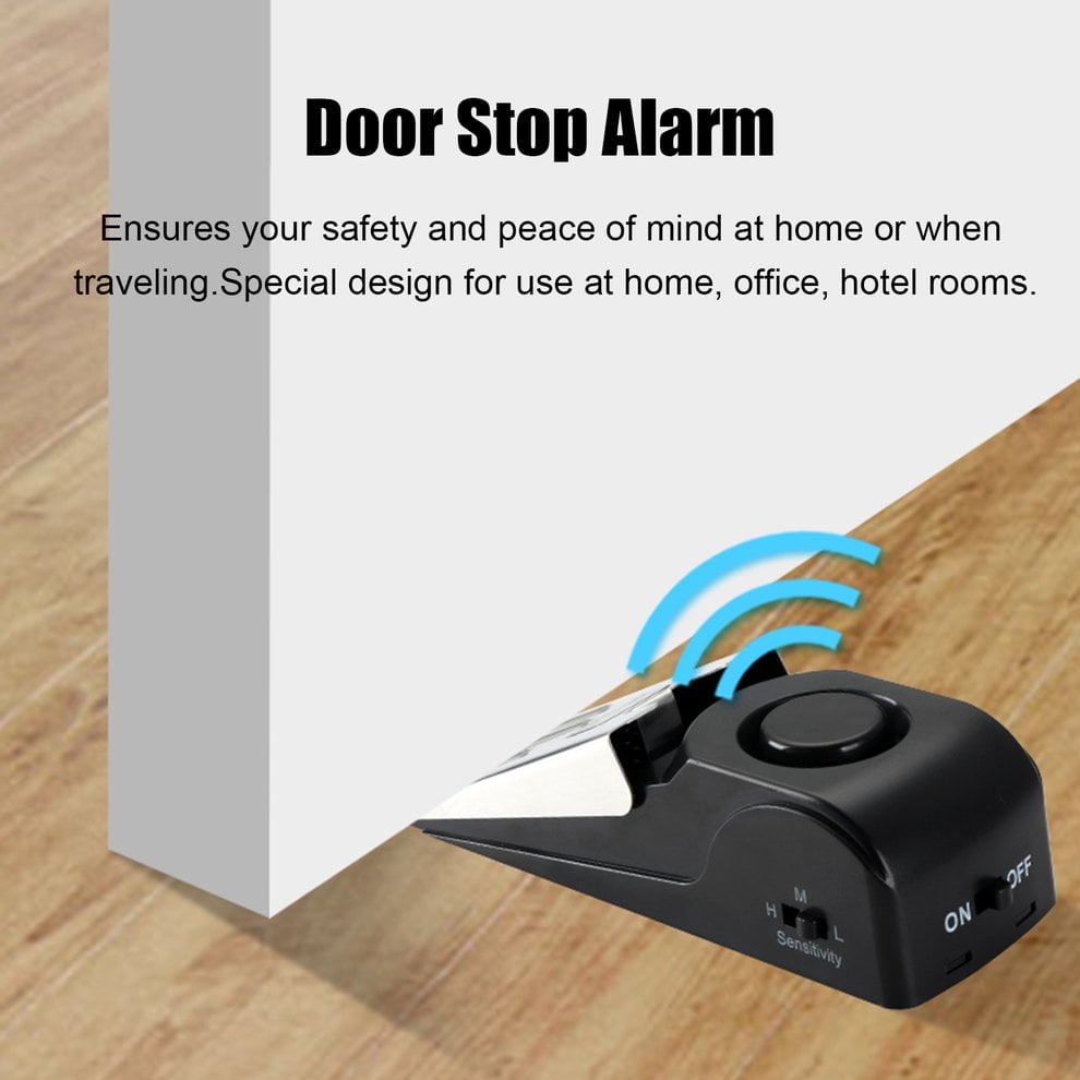 Better Life New Stainless Steel 120dB Wireless Door Stop Door Slot