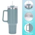 thumbnail image 3 of 40oz mug with a stainless steel coffee cup, double vacuum insulated travel mug with hot and cold coffee lid and straw, BPA-free., 3 of 5