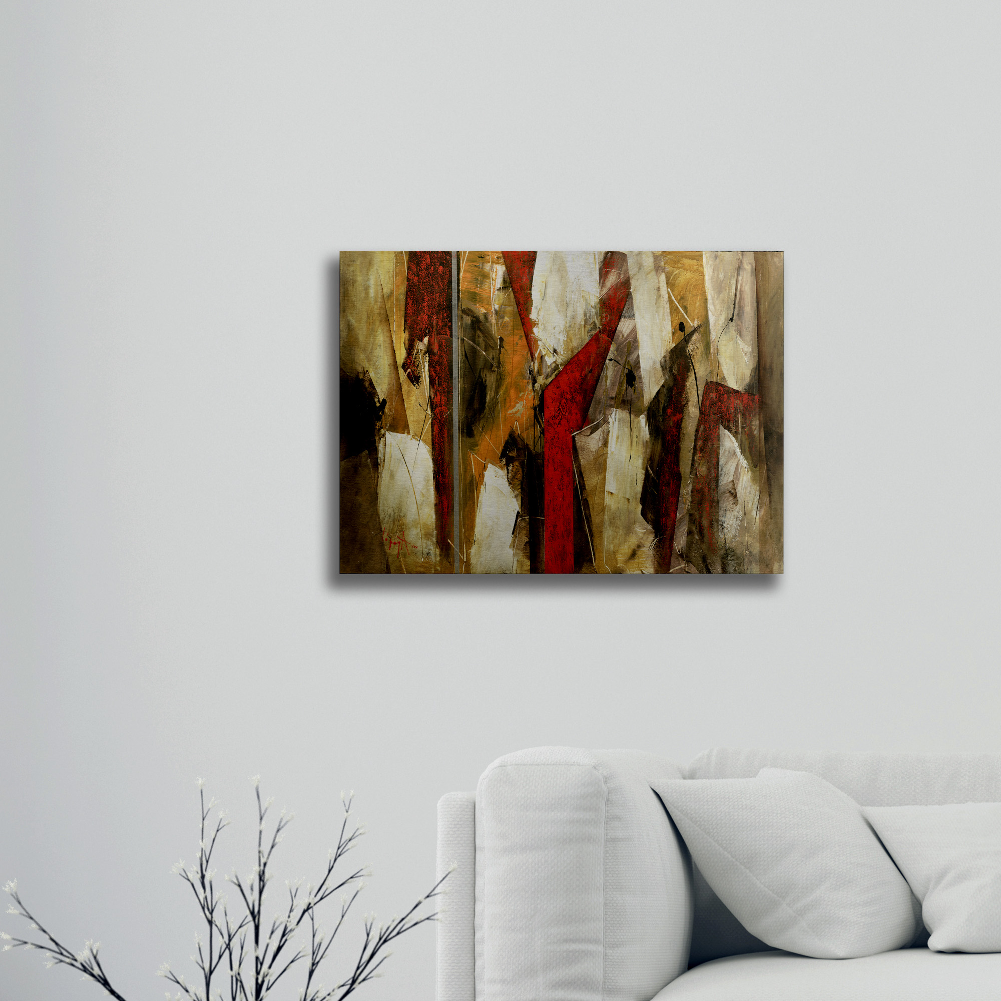 Trademark Fine Art 'Abstract IX' Brushed Aluminum Wall Art Art by Masters Fine Art