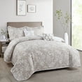 thumbnail image 2 of Home Soft Things 5 Piece LA Boheme Printed Bedspread Set - Taupe - Queen(90"x90"), 2 of 7