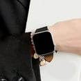 thumbnail image 3 of FIEWESEY Fabric+Leather Watch Band Compatible with Apple Watch 38mm 40mm 41mm Watch,Canvas Strap with Soft Leather Lining and Snap Button for Apple iWatch Series 8/7/6/5/4/3/2/1/SE (Black), 3 of 6
