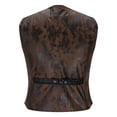 thumbnail image 5 of Fewfanhot Men's Retro-Style Suede V-Neck Button Front Vest, Slim Fit Layering Piece for Casual Fashion Outfits, 5 of 9
