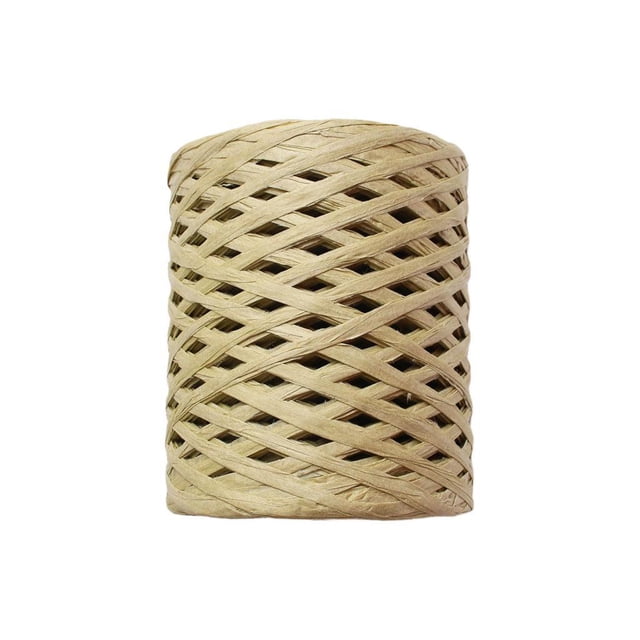 KLKCMS Raffia Paper Ribbon Decorative 656ft for Gift Wrapping DIY Crafting Projects Green Gray