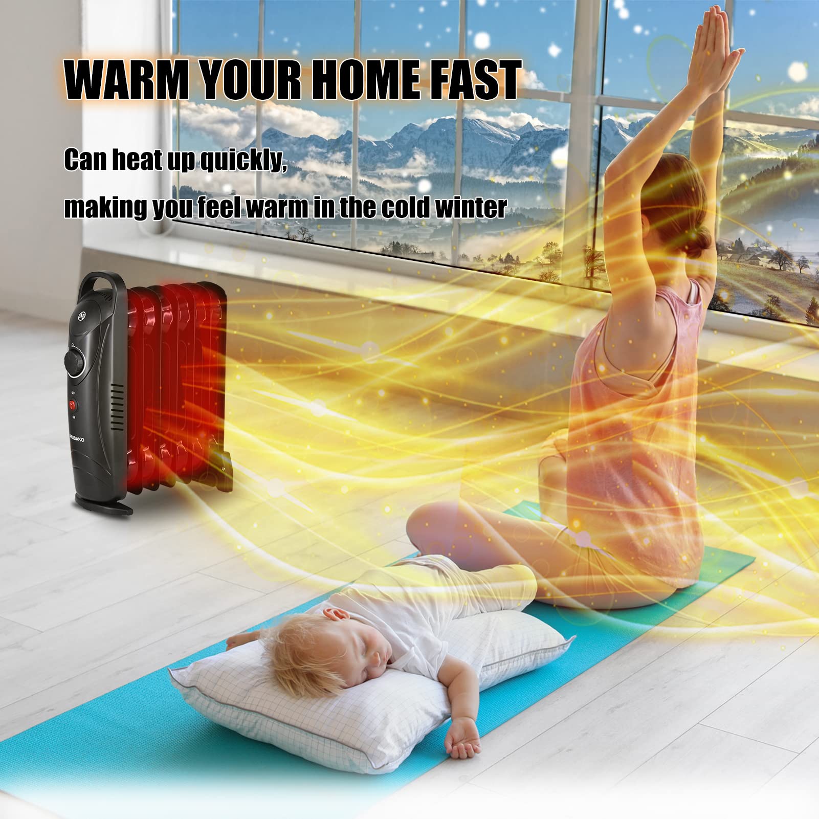 Oil Filled Radiator Heater, 700W Portable Electric Radiant Heater with  Thermostat, Super Quiet Oil Heaters, Overheat Protection, Portable Oil  Space Heater for Indoor Use, Home, Bedroom, Office - Walmart.com