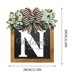 thumbnail image 3 of Puntoco 30X28 Cm Decoración De La Puerta De Entrada Cartel De Flor Colgante, Letra Nombre Inglés Decoración Navideña Jardín Cartel De Madera 26 Letra N, Decoración Del Hogar, 3 of 3