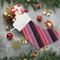 thumbnail image 6 of Coolnut Christmas Stocking Personalized Mexican Serape Stripes Large Candy Stocking Hanging Gift Xmas Stockings Decoration 1 PC for Family Holiday Party Ornaments Decor Fireplace, 6 of 7
