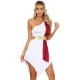 thumbnail image 1 of Sxiwei Robe Cosplay Grecque Grecque Ancienne Charmant pour Femmes avec Bandeau Bourgogne 3TG, 1 of 6