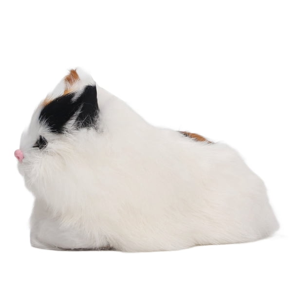 Muñeca De Gato De Simulación, Expresión Encantadora, Agradable A La Piel, Simulación De Tacto Suave, Pelo Artificial De Gato De Felpa Suave, Realista, Colorido Para Decoración